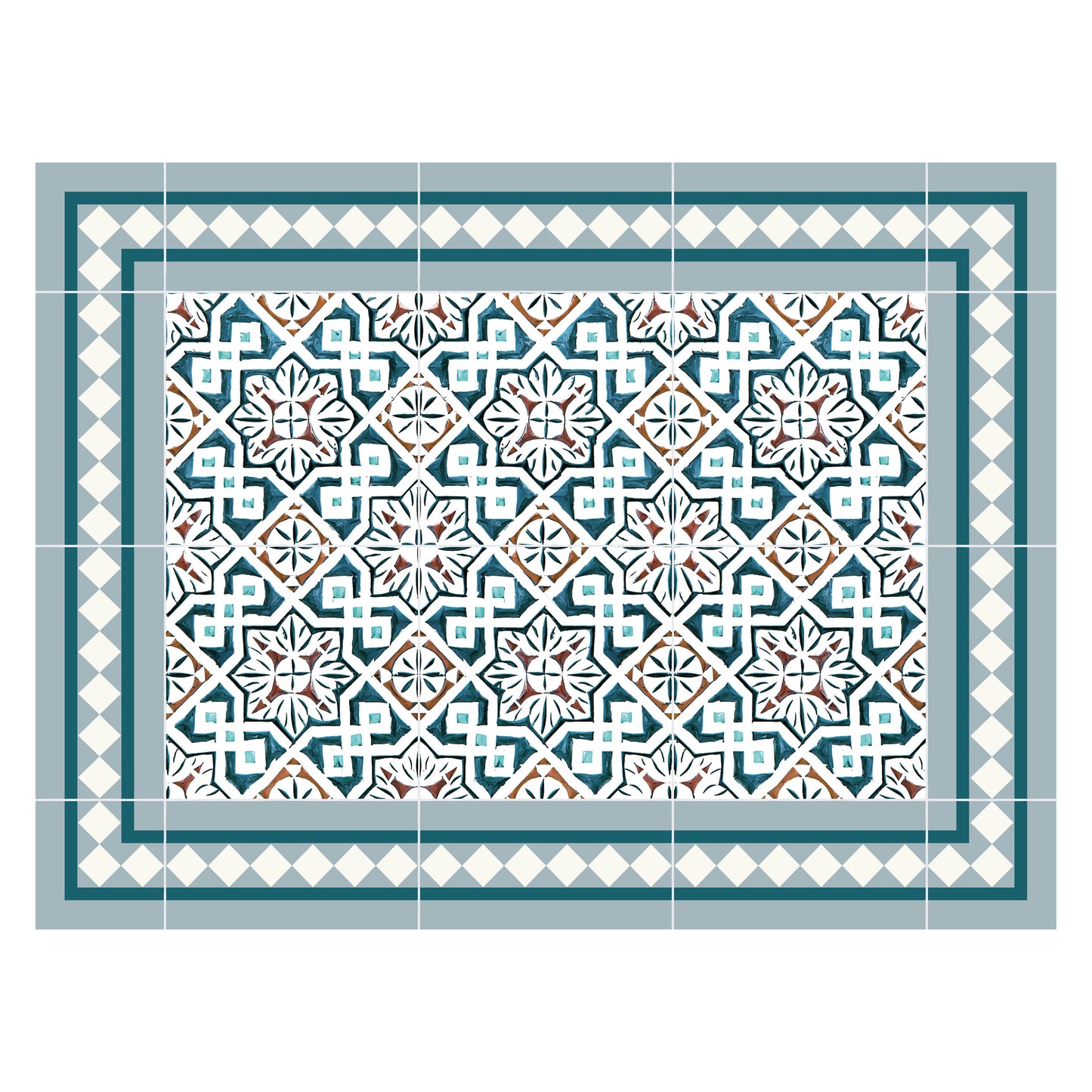 Place Mat 40cm x 30cm - Tiles Moroccan Blue