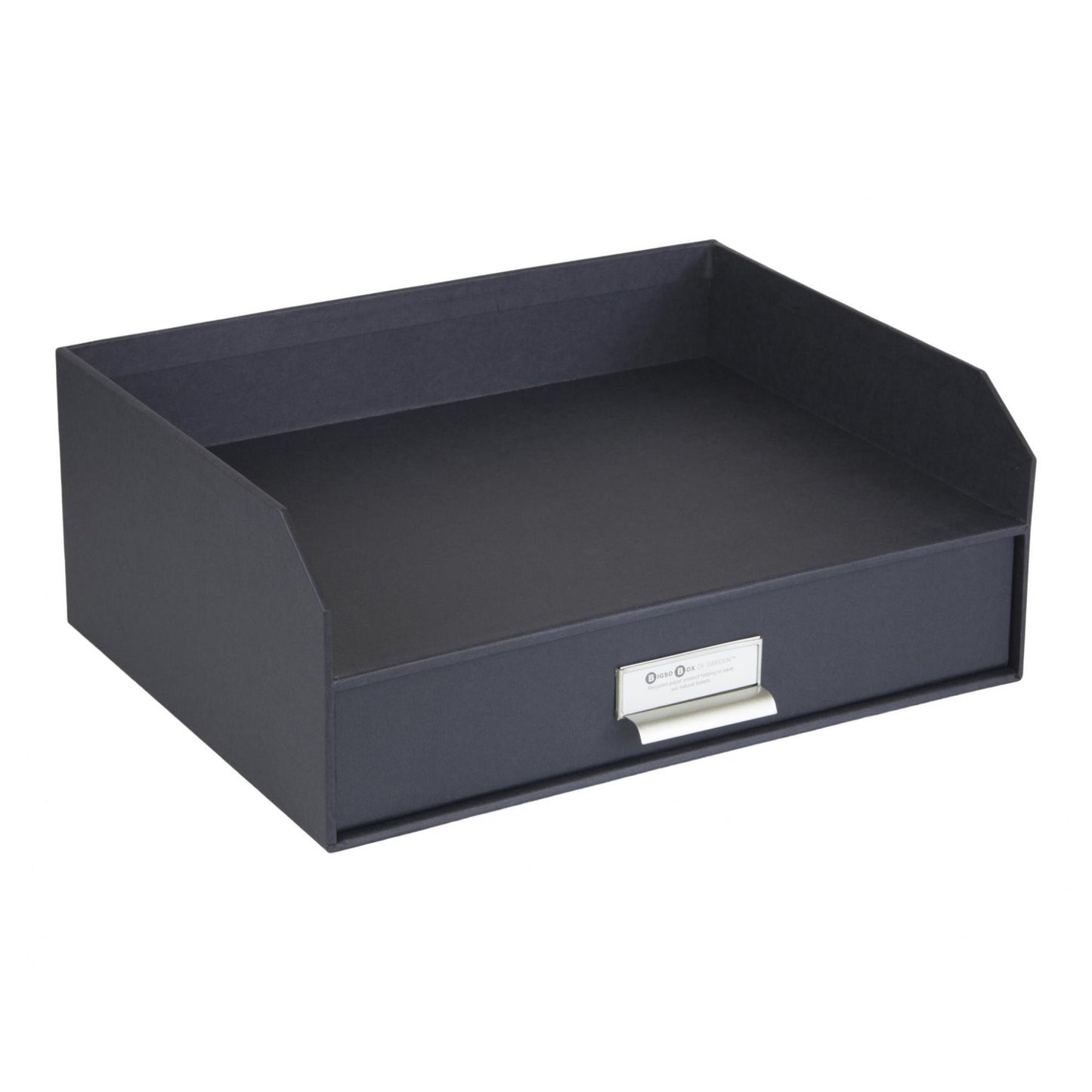 WALTER- Lettertray With Drawer-Dark Grey