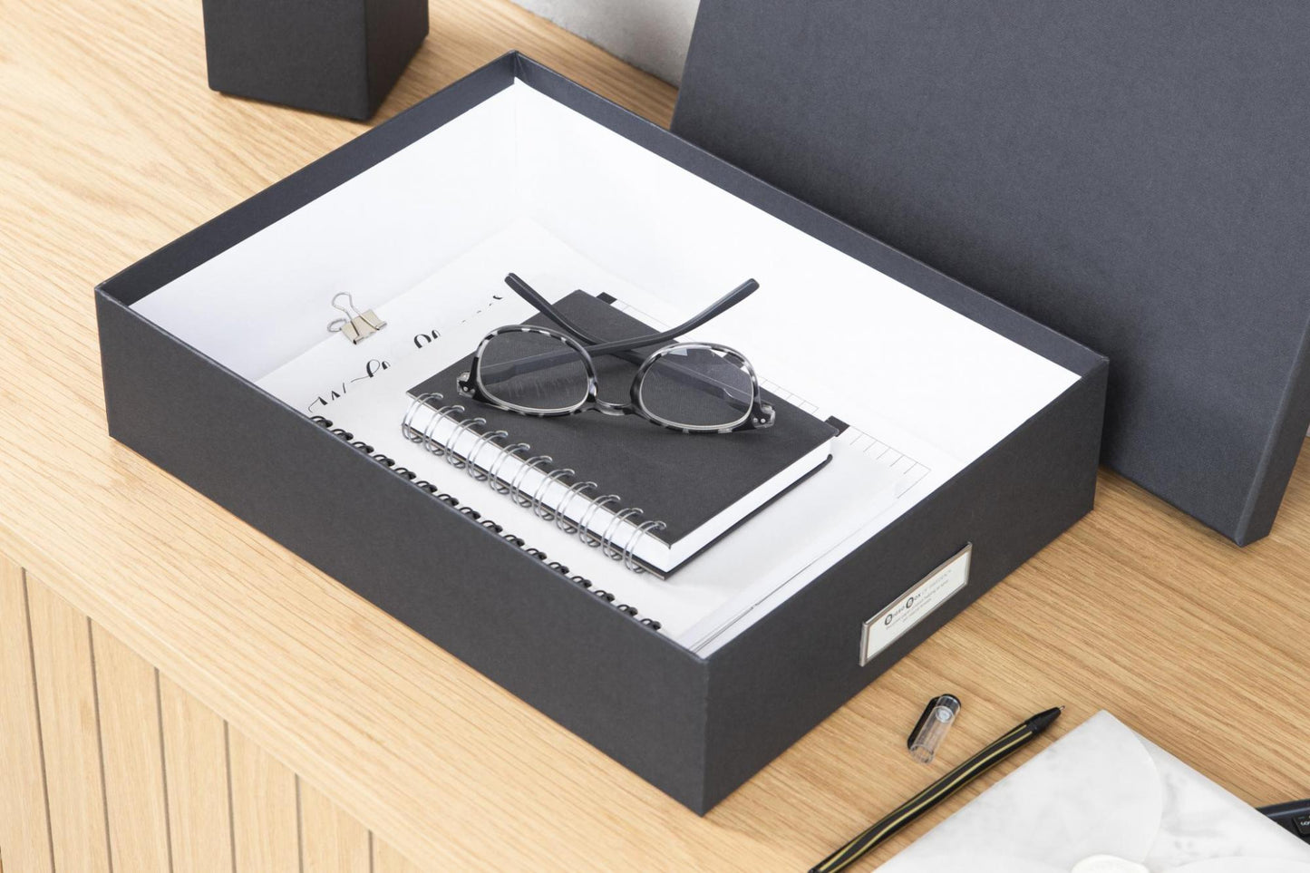 OSKAR Document box- Dark Grey