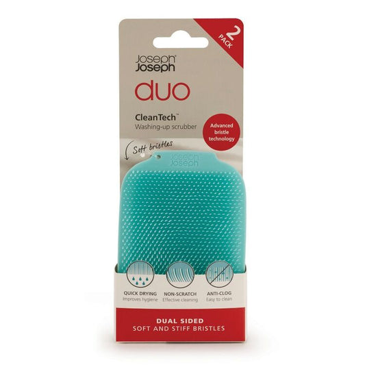 Washing Up Scrubbers 2 Pack - Grey/Mint