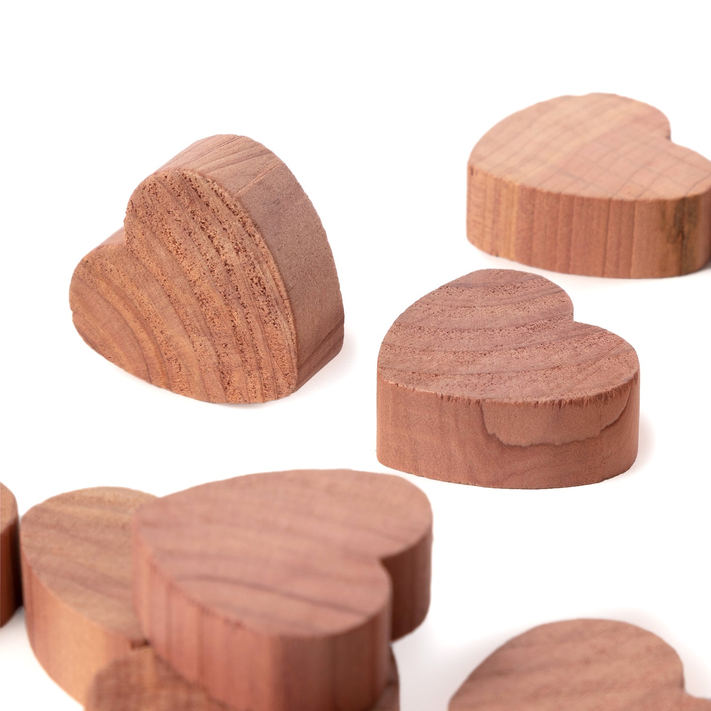 Set Of 15 Anti Moth Cedar Hearts