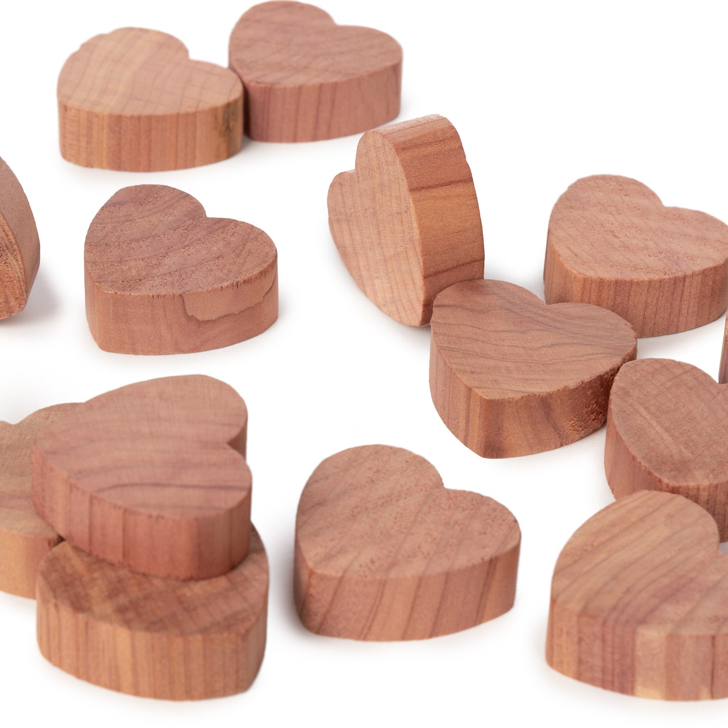 Set Of 15 Anti Moth Cedar Hearts