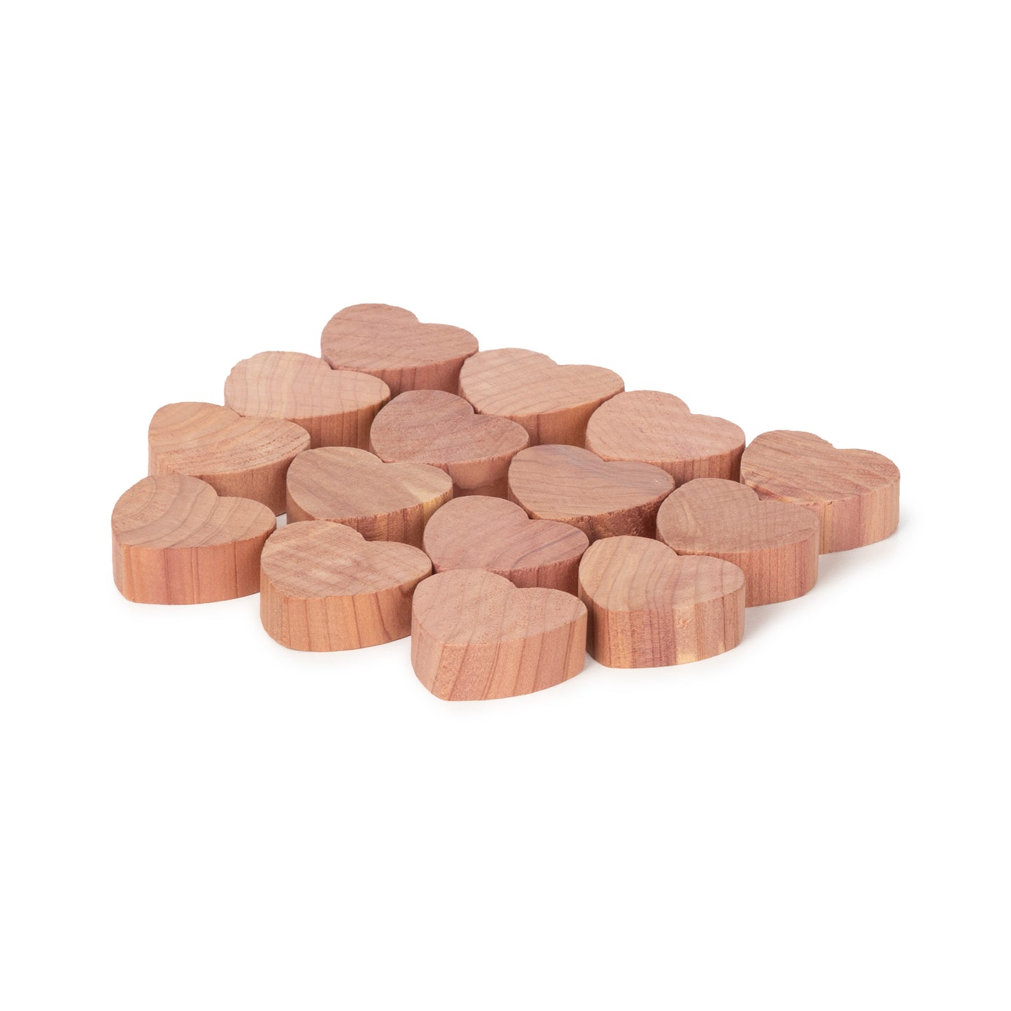 Set Of 15 Anti Moth Cedar Hearts