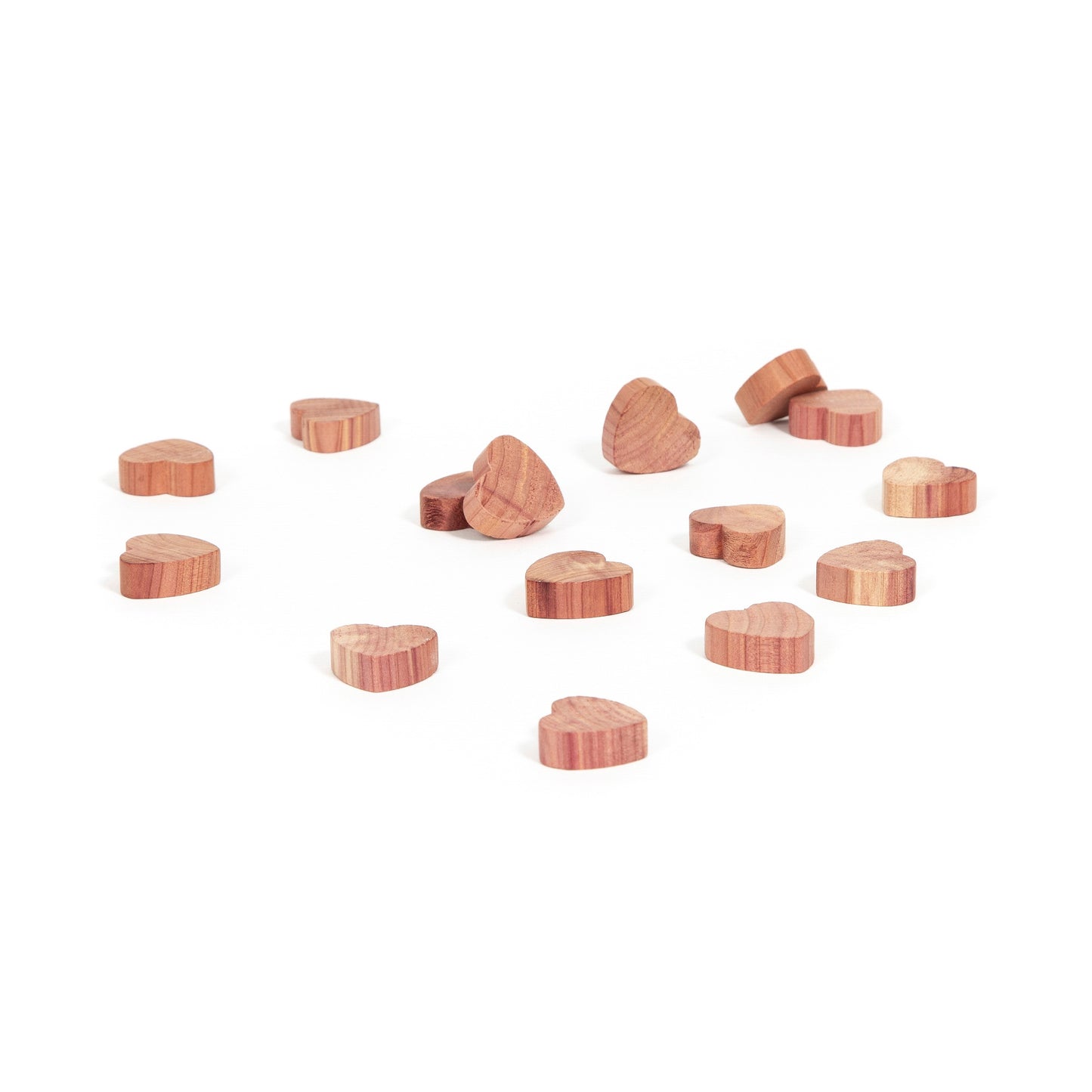 Set Of 15 Anti Moth Cedar Hearts