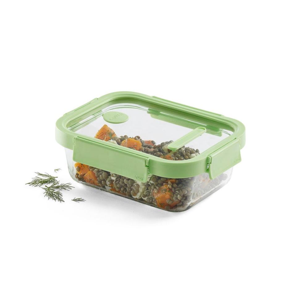 Glass Leakproof Container Rectangular, 640 ml