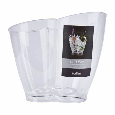 BarCraft Clear Acrylic Double Sided Drinks Pail / Cooler