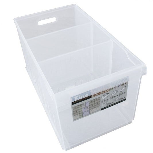 Box With Dividers And Wheels - Transparent