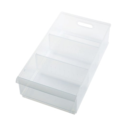 Box With Dividers And Wheels - Transparent