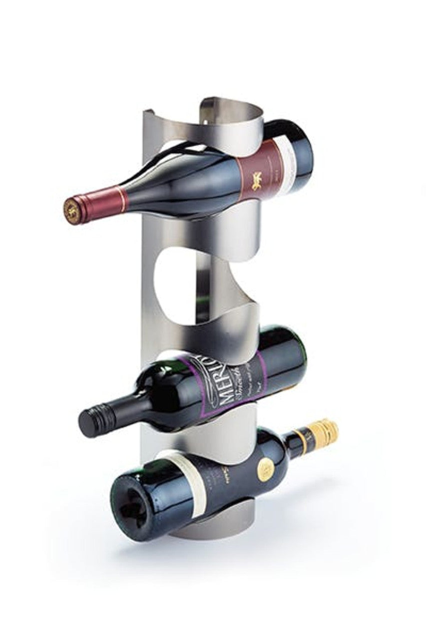 Wall Mounted Stainless Steel 4 Bottle Wine Rack