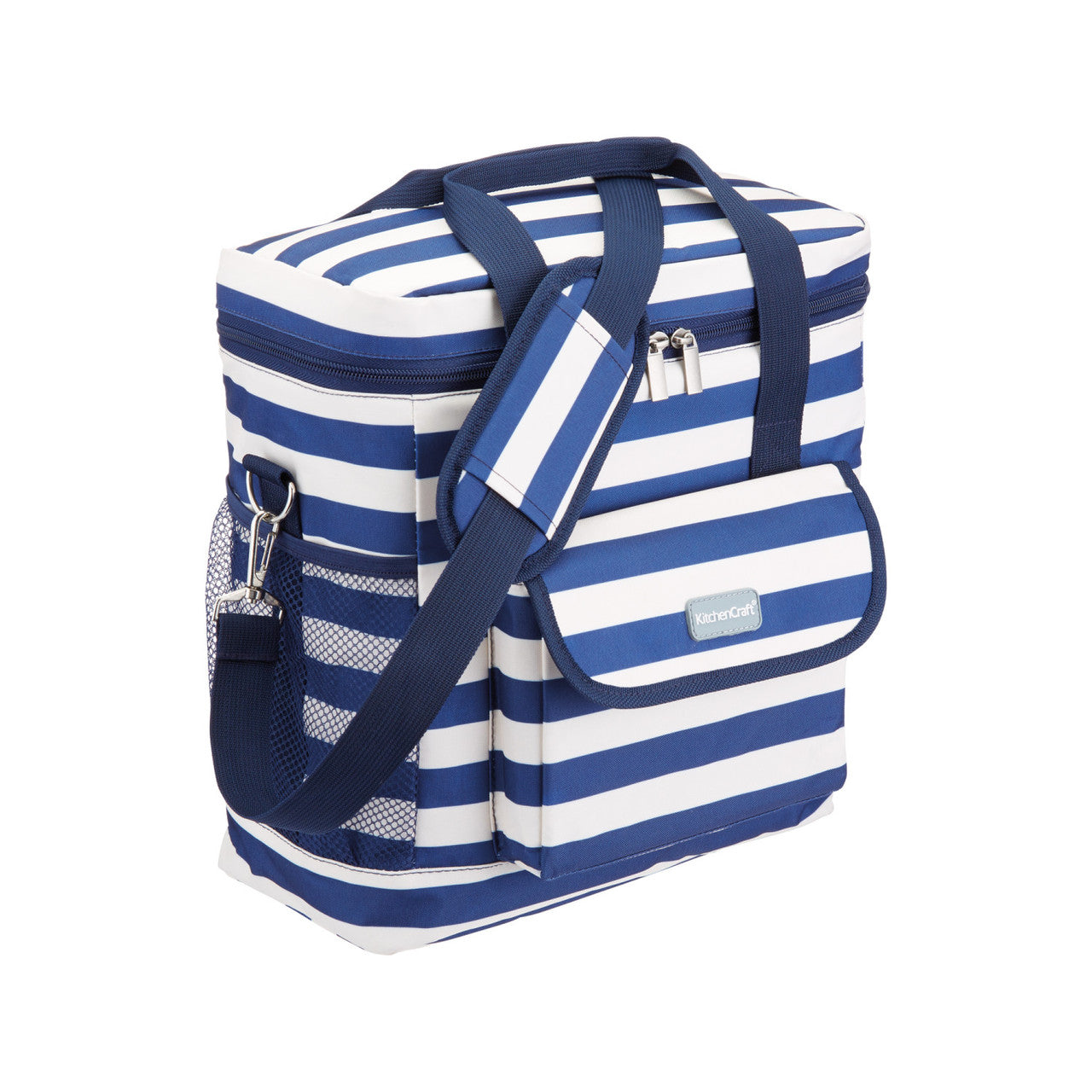 Nautical-Striped Cool Bag- Medium