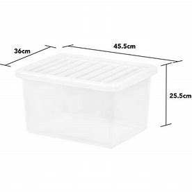 Crystal 31 Litre Box & Lid Clear