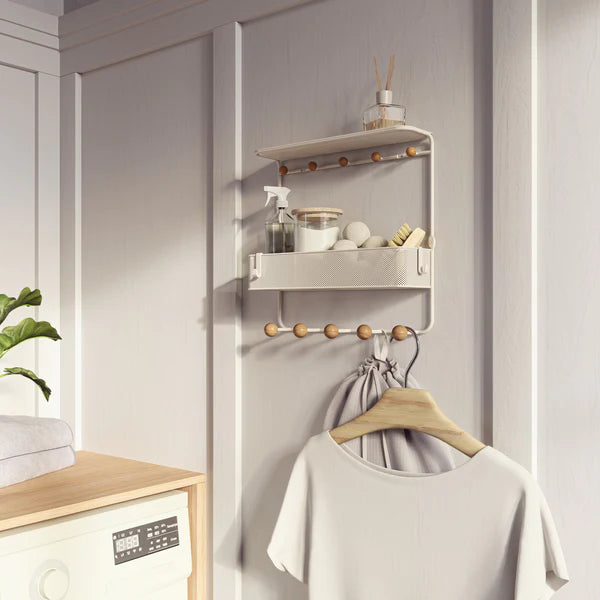 Estique Shelf with Hooks