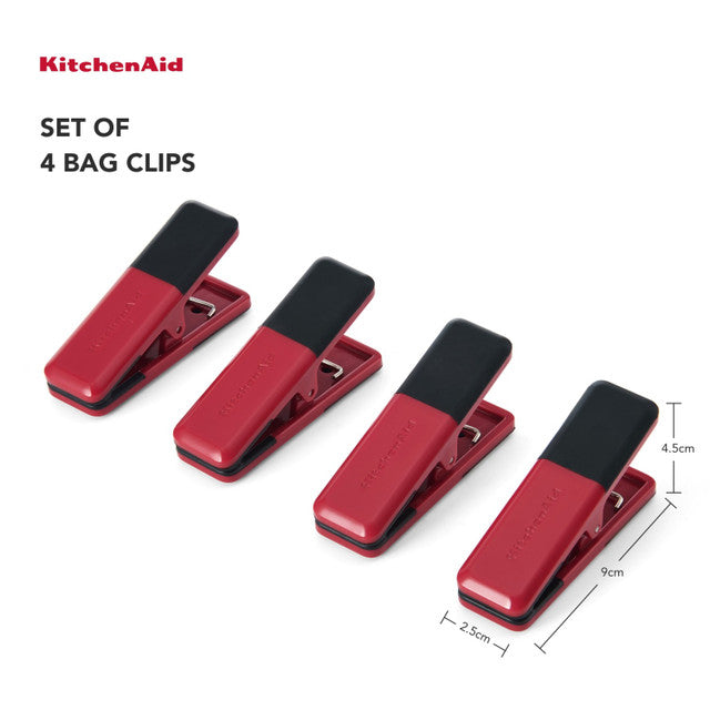 KitchenAid 4pc Small Kitchen Clips Set – Empire Red