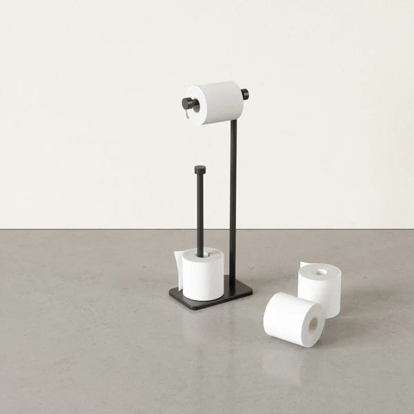 Cappa Toilet Paper Holder & Reserve-Black