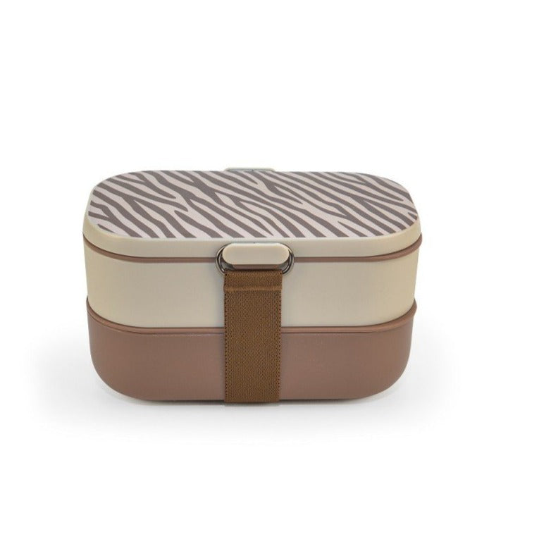 Lunchbox With Cutlery 1.35L - Zebra Brown