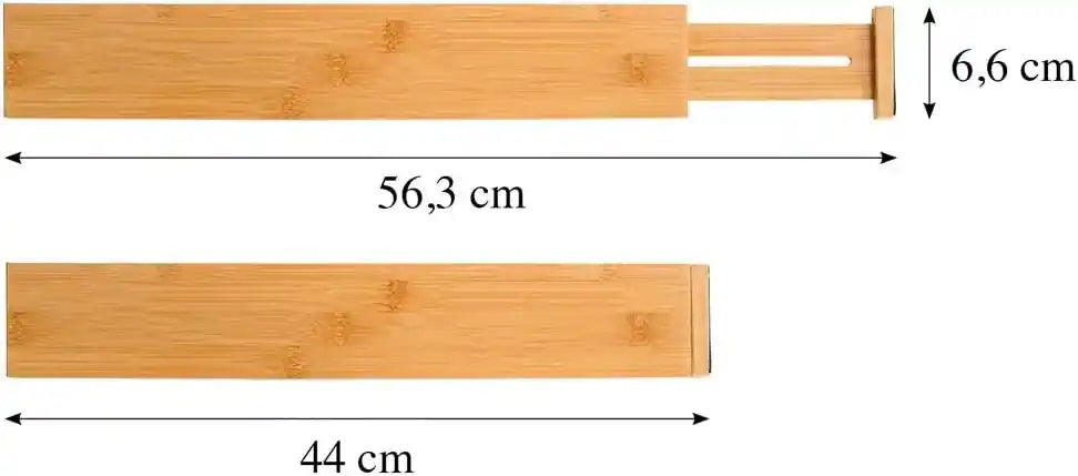 Bamboo Drawer Dividers- 2 Pieces