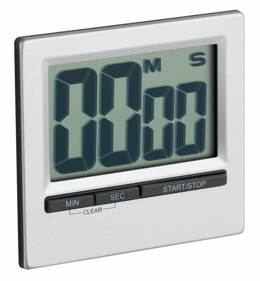 Large Easy Read Chromed Timer