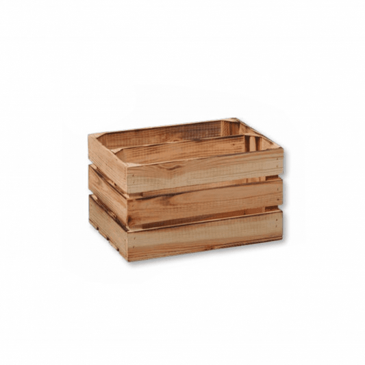 Pine Wood Storage Box - 2 Compartments - 40cm x 30cm x 23cm