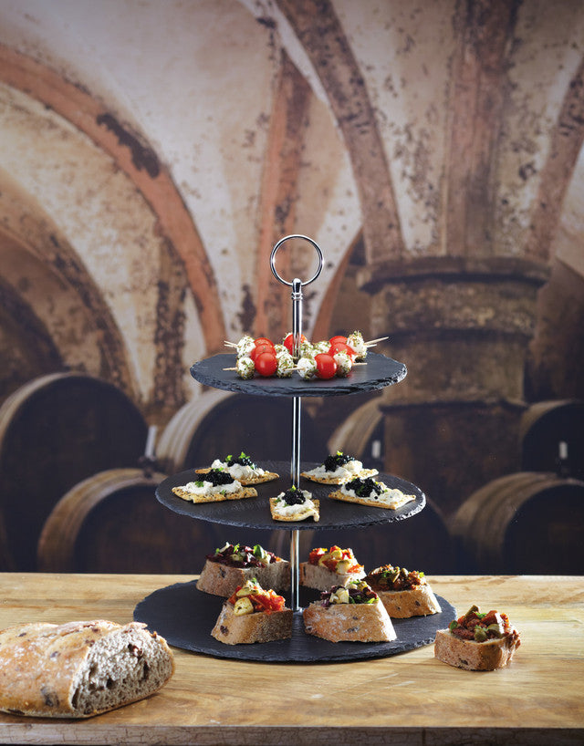 Artesà Appetiser Slate 3 Tier Serving Stand