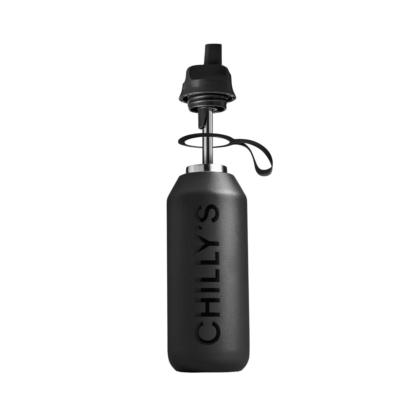 Chilly's Series 2 Insulated Flip Sports Bottle 1L  - Abyss Black