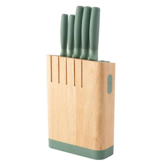 Knife Block - 6 Piece - Forest Green