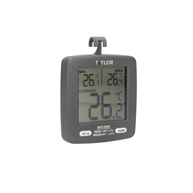 Taylor Pro Digital Fridge and Freezer Thermometer with Min / Max Temperature Display, Plastic