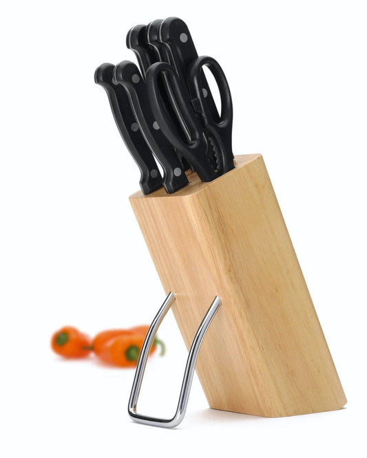 Stainless Steel 6 Piece Knife Block Set