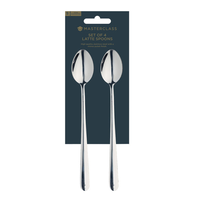 Set of 4 Stainless Steel Latte Spoons