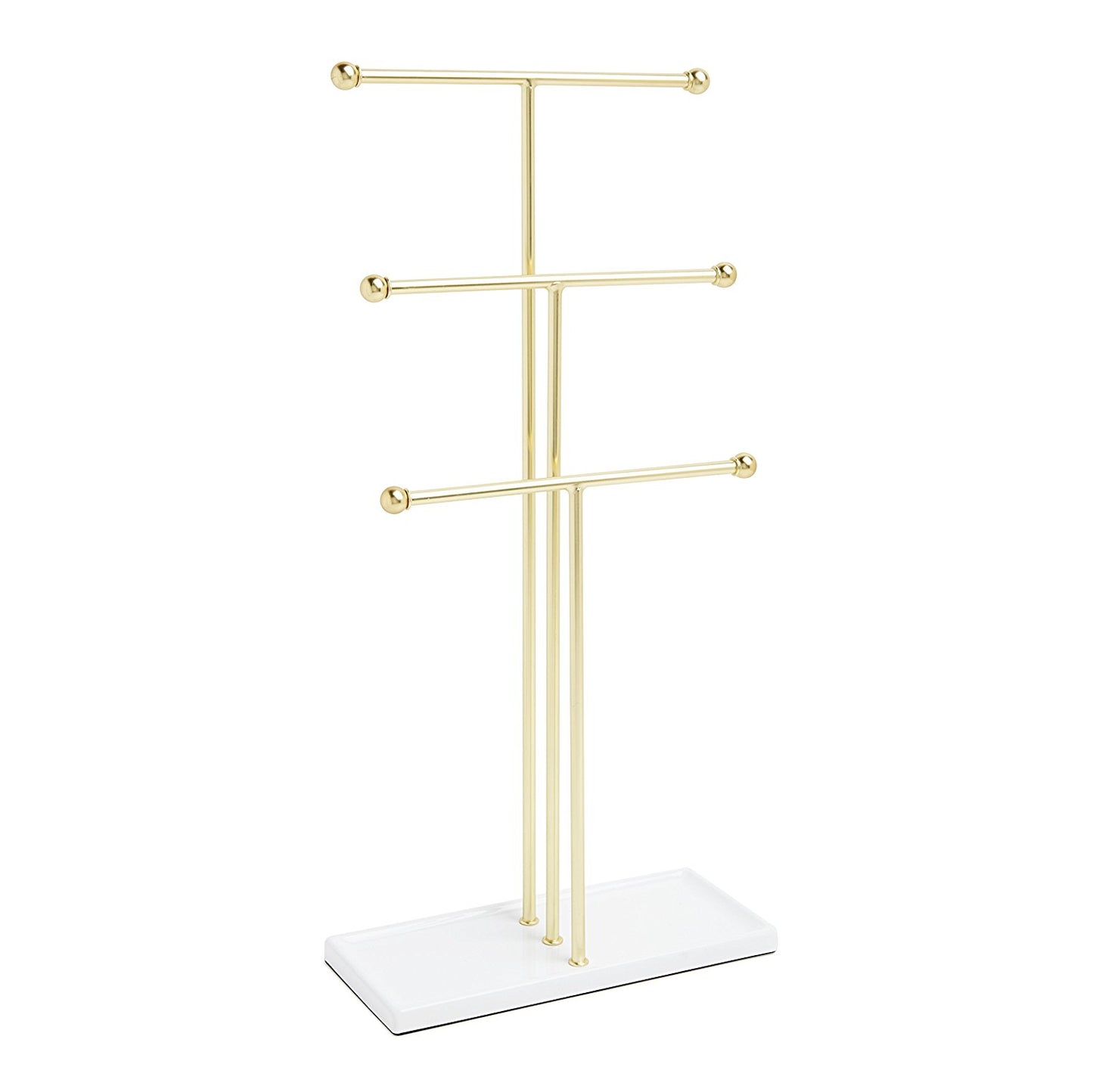 Trigem Jewellery Stand Brass - The Organised Store