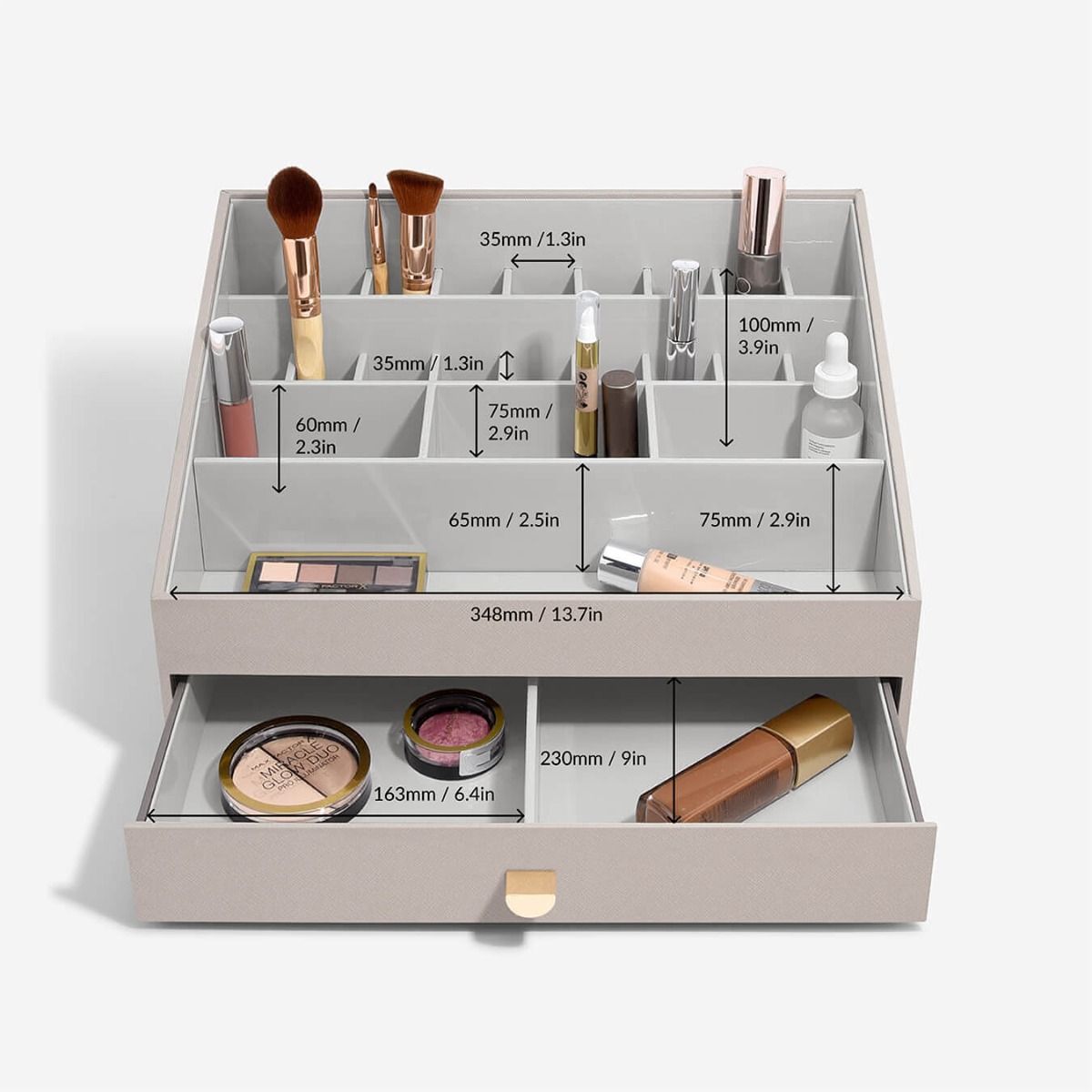 Supersize Makeup Organiser- Taupe