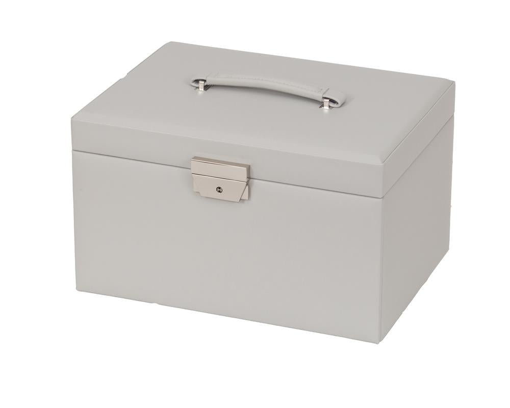 Victoria Grey Bonded Leather Jewellery Box