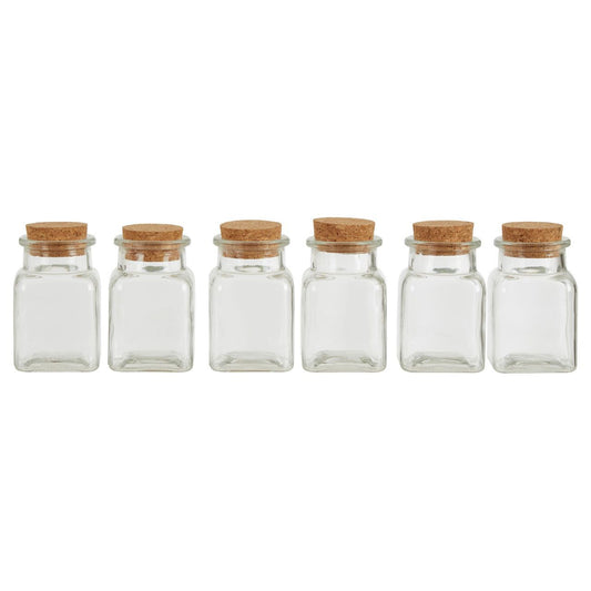 Tromso 6 Piece Square Jars- Small -150ml