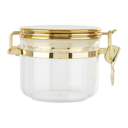 GOZO ROUND CANISTER WITH GOLD CLIP-Various Sizes