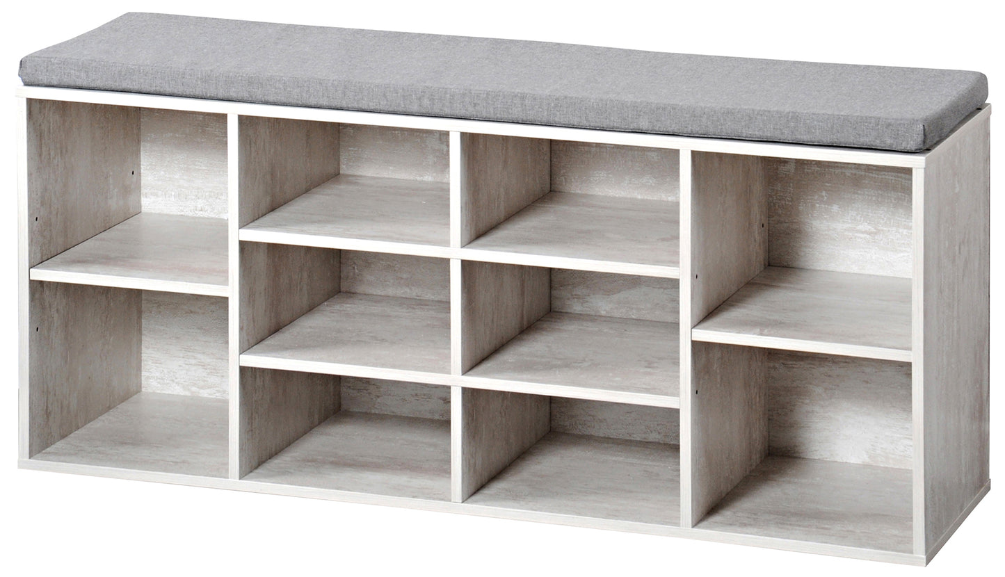 Shoe Storage Bench- Concrete Grey