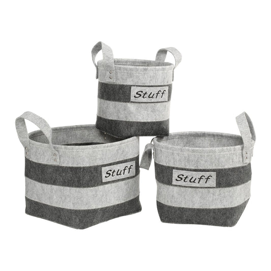 Set of Three Storage Baskets - The Organised Store