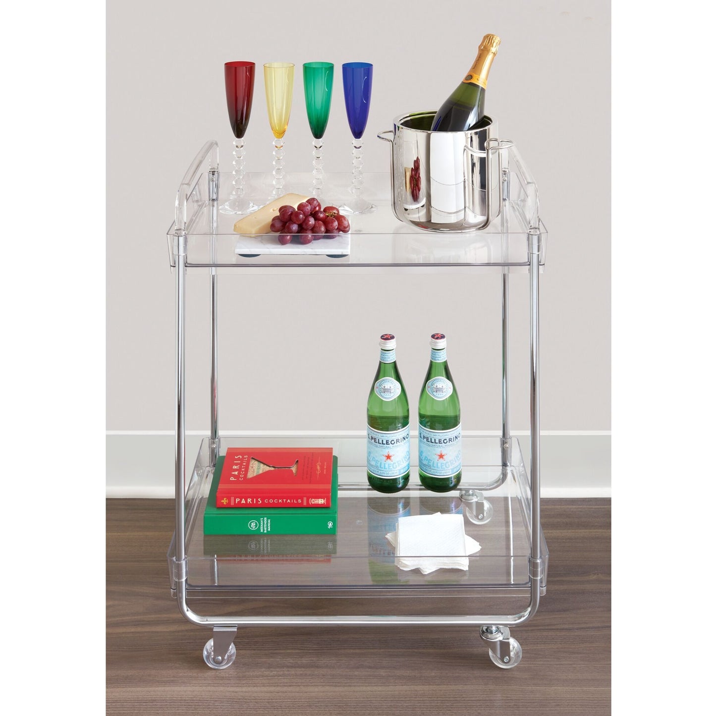 The Home Edit Clear Rolling Cart