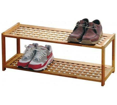 Shoe Rack- Walnut Wood- Two Tier