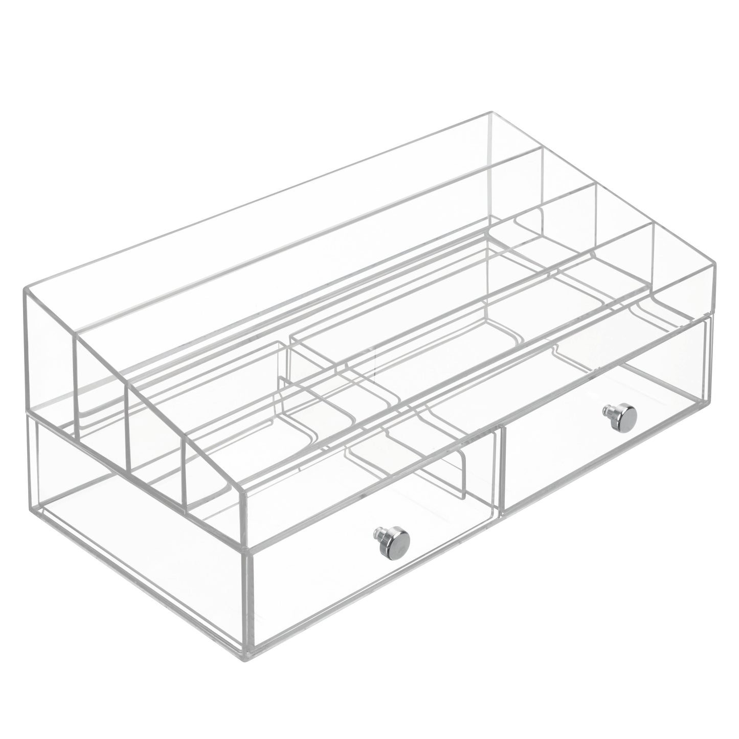 Cosmetic Organizer with 2 Drawers & 4 Departments - The Organised Store