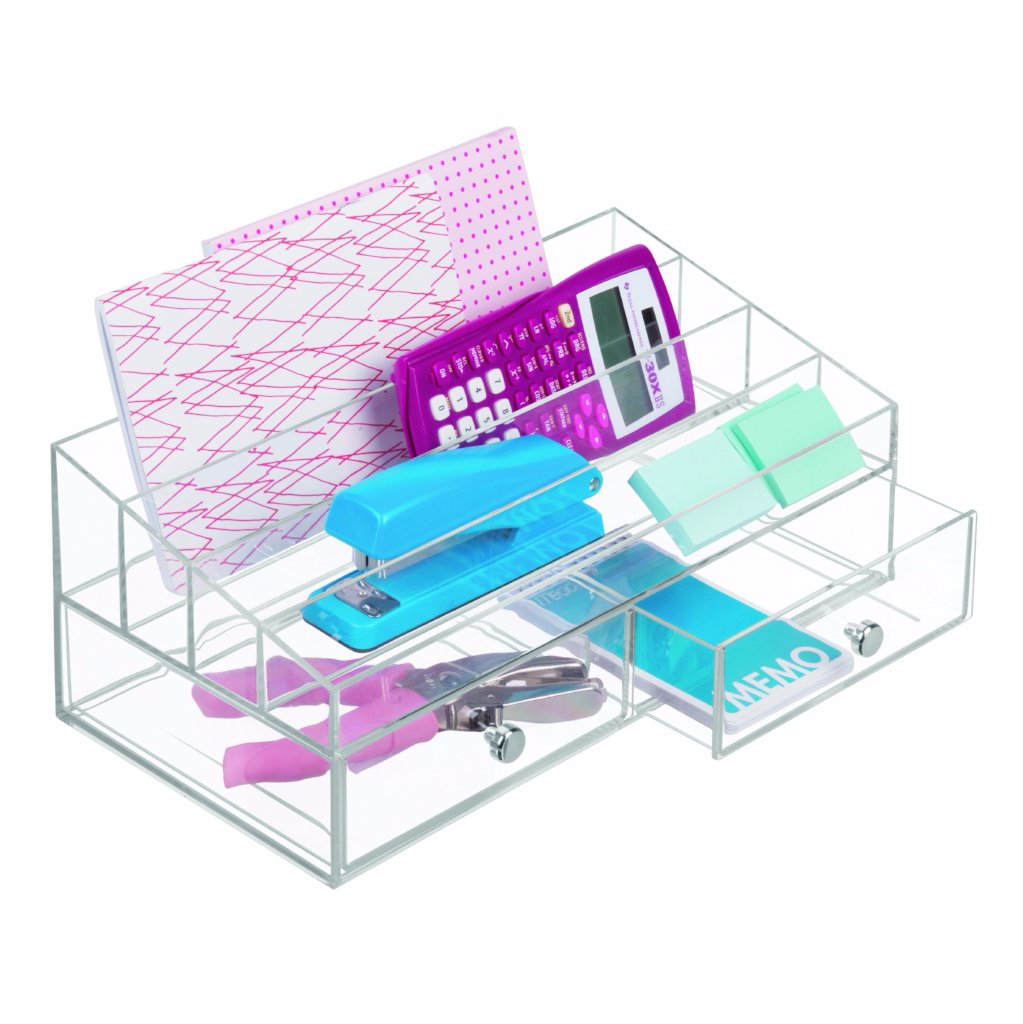 Cosmetic Organizer with 2 Drawers & 4 Departments - The Organised Store