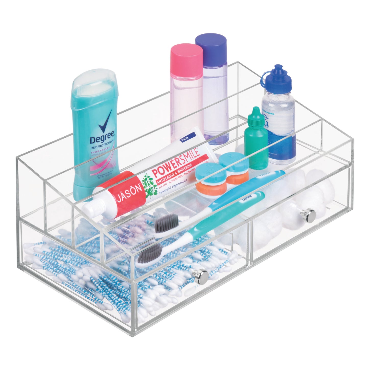 Cosmetic Organizer with 2 Drawers & 4 Departments - The Organised Store