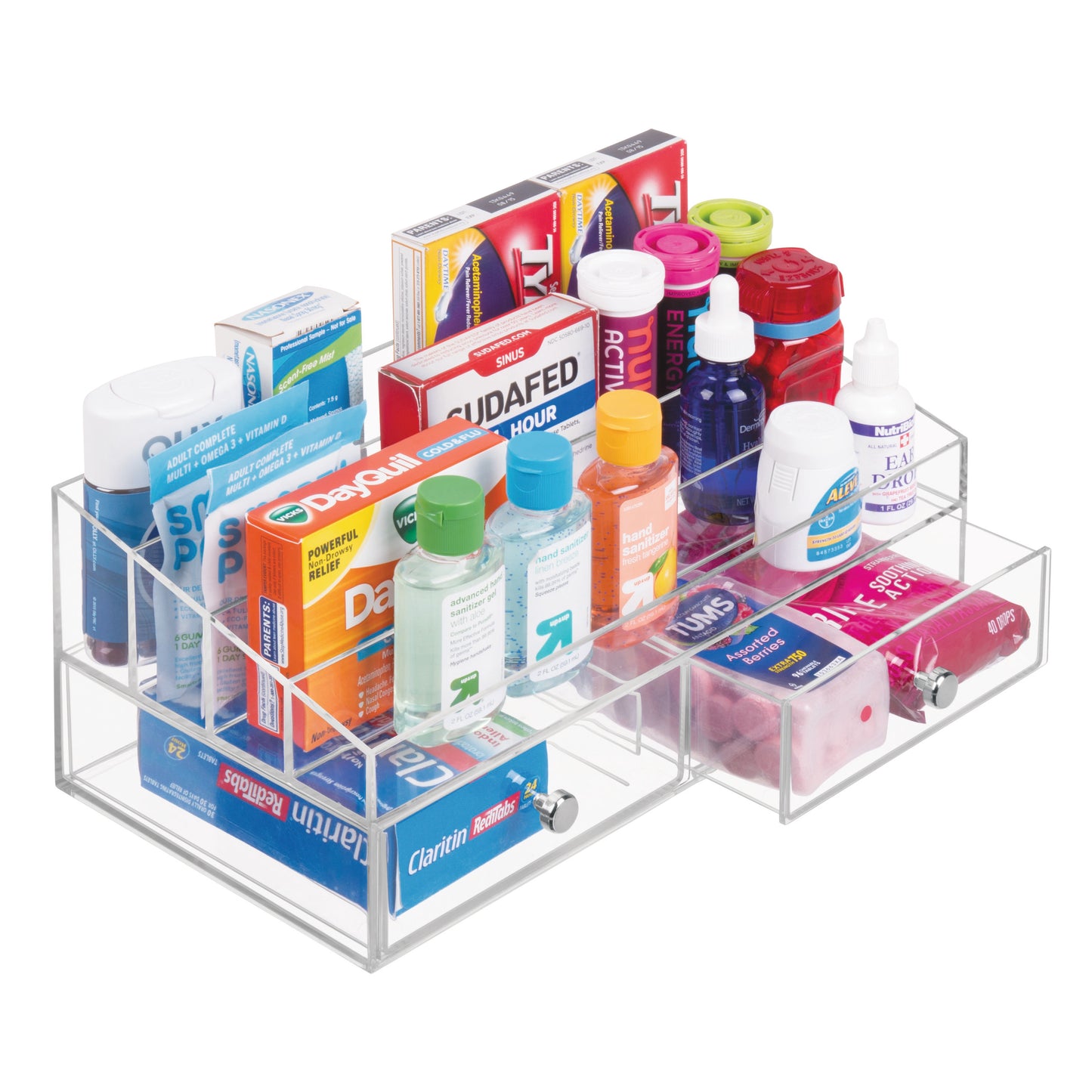 Cosmetic Organizer with 2 Drawers & 4 Departments - The Organised Store