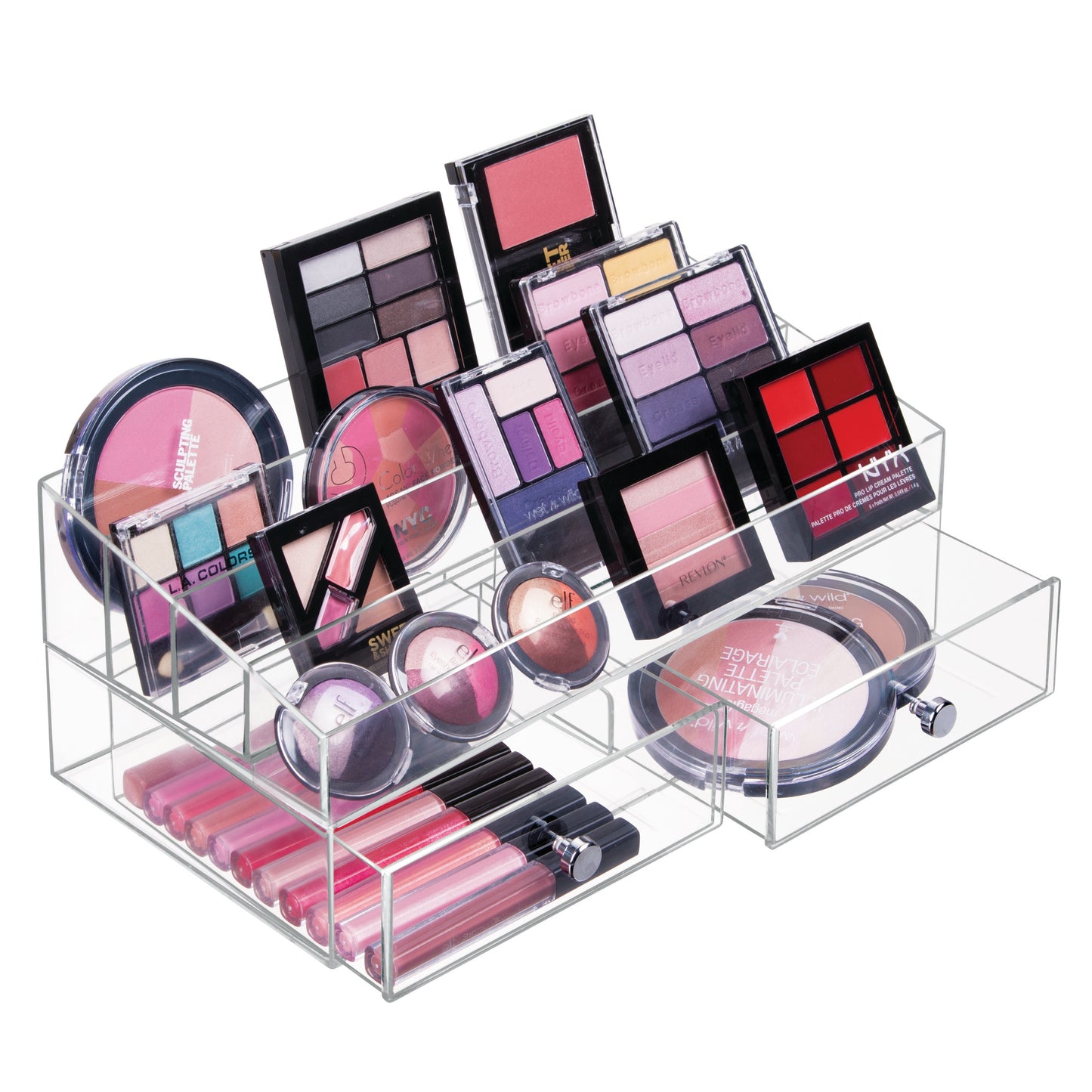 Cosmetic Organizer with 2 Drawers & 4 Departments - The Organised Store