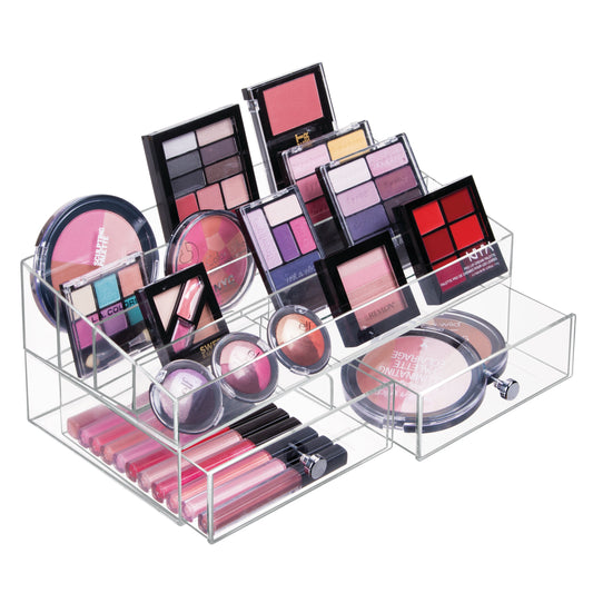 Cosmetic Organizer with 2 Drawers & 4 Departments - The Organised Store