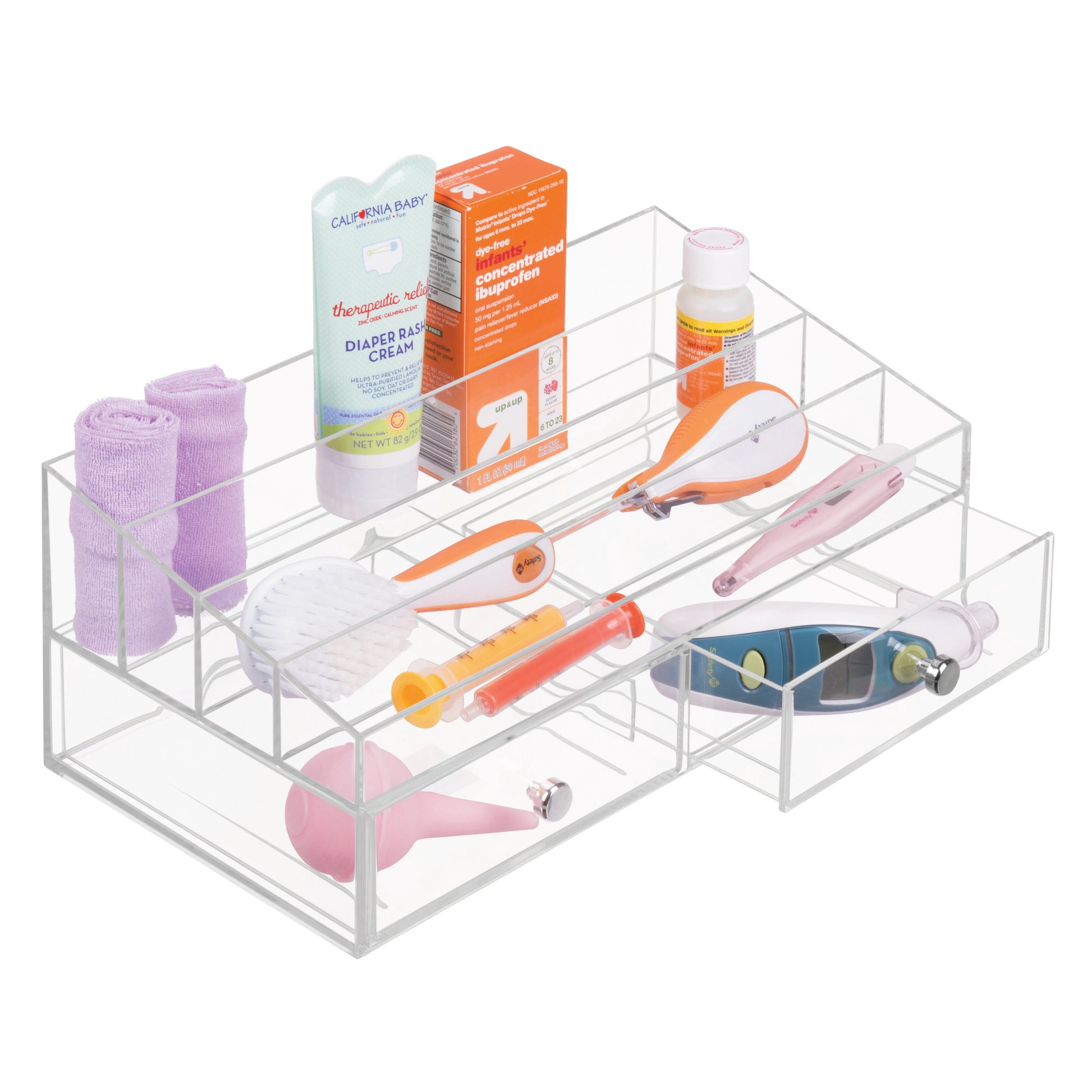 Cosmetic Organizer with 2 Drawers & 4 Departments - The Organised Store