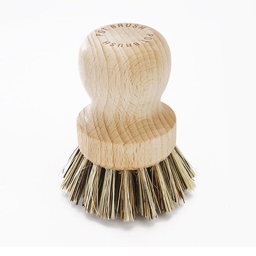 Pot Brush With Stiff Plant Fibre Bristles - The Organised Store