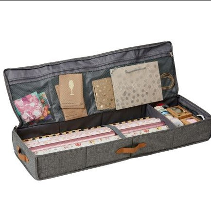 Gift wrap storage tote hot sale