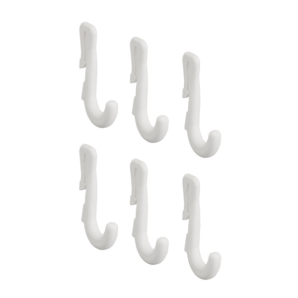 Slim Hooks- White- Pack of 6