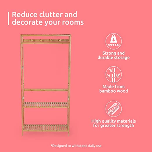 Bamboo Nara Multifunctional Clothes Rack