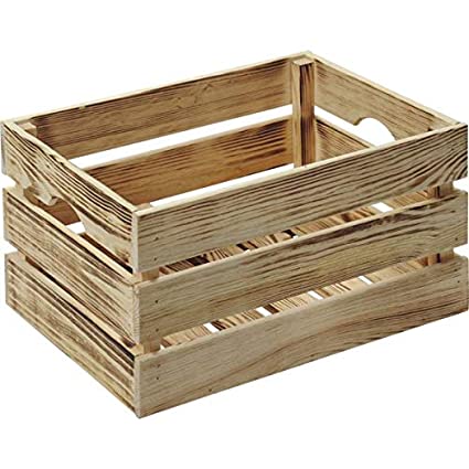 Pine Wood Storage Box - Flamed