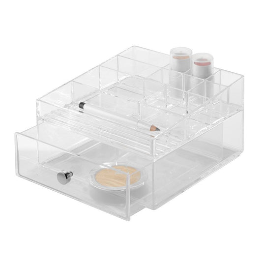 CLARITY Cosmetic Organiser with Drawer - The Organised Store